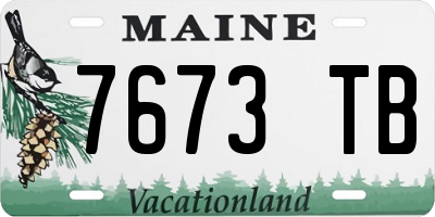 ME license plate 7673TB