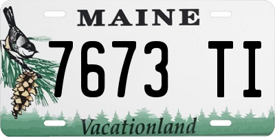 ME license plate 7673TI