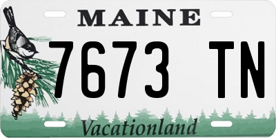 ME license plate 7673TN