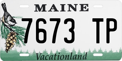 ME license plate 7673TP