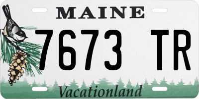 ME license plate 7673TR