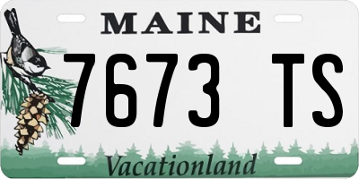 ME license plate 7673TS