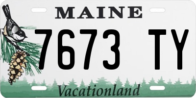 ME license plate 7673TY