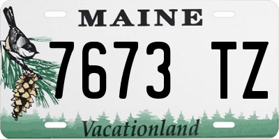 ME license plate 7673TZ