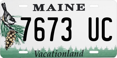 ME license plate 7673UC