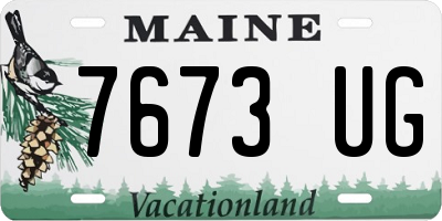 ME license plate 7673UG