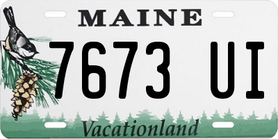 ME license plate 7673UI