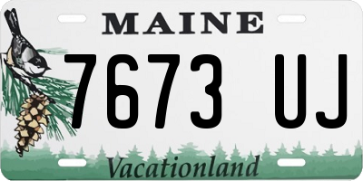 ME license plate 7673UJ