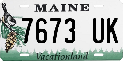 ME license plate 7673UK