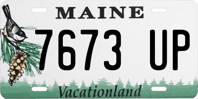 ME license plate 7673UP