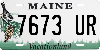 ME license plate 7673UR