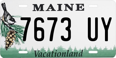 ME license plate 7673UY