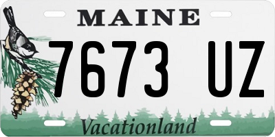 ME license plate 7673UZ