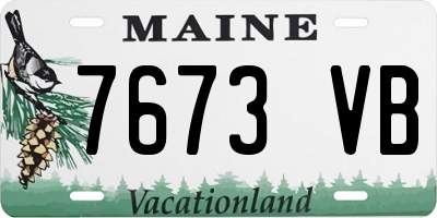 ME license plate 7673VB