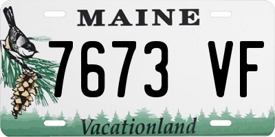 ME license plate 7673VF