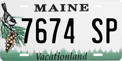 ME license plate 7674SP