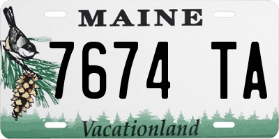 ME license plate 7674TA