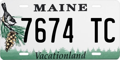 ME license plate 7674TC