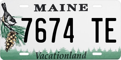 ME license plate 7674TE