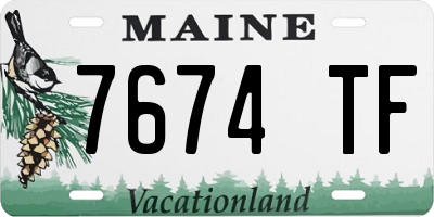 ME license plate 7674TF