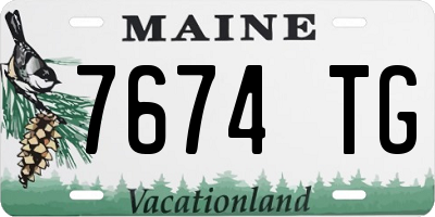 ME license plate 7674TG