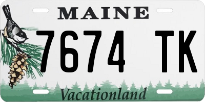 ME license plate 7674TK