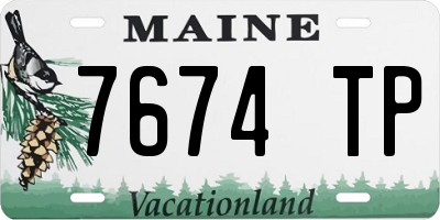 ME license plate 7674TP