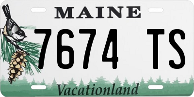 ME license plate 7674TS