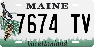 ME license plate 7674TV