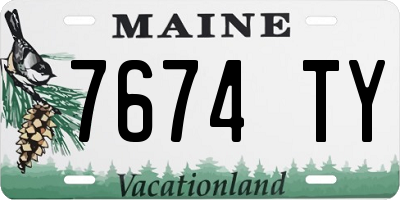 ME license plate 7674TY