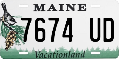 ME license plate 7674UD
