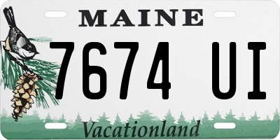 ME license plate 7674UI