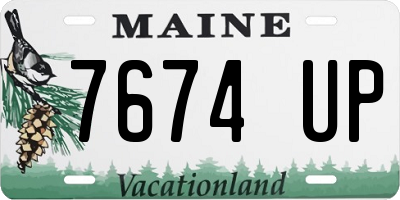 ME license plate 7674UP