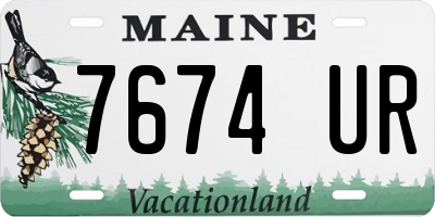 ME license plate 7674UR