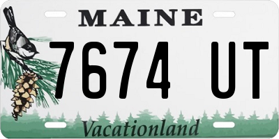 ME license plate 7674UT