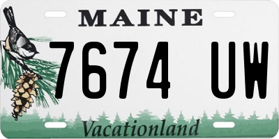 ME license plate 7674UW