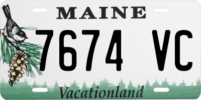 ME license plate 7674VC