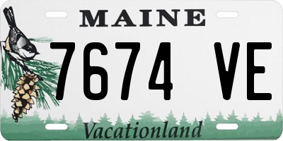 ME license plate 7674VE