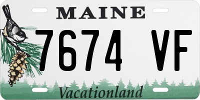 ME license plate 7674VF
