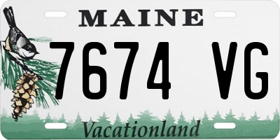 ME license plate 7674VG