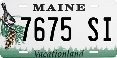 ME license plate 7675SI
