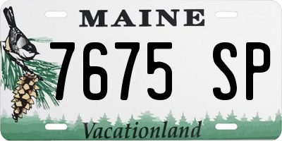 ME license plate 7675SP