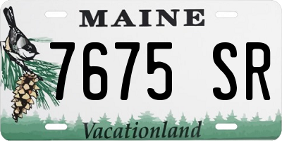 ME license plate 7675SR