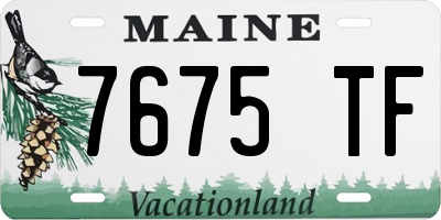 ME license plate 7675TF