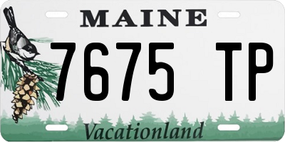 ME license plate 7675TP