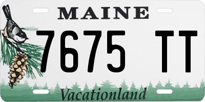 ME license plate 7675TT