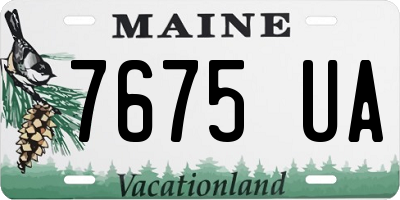 ME license plate 7675UA