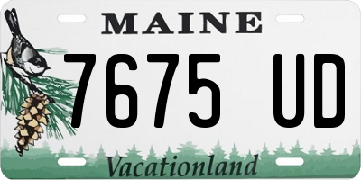 ME license plate 7675UD