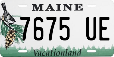 ME license plate 7675UE