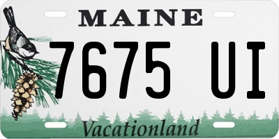 ME license plate 7675UI
